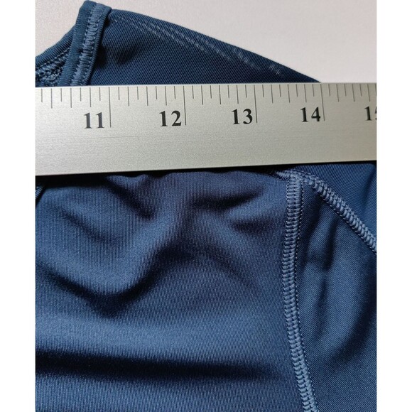 Athleta Fastest Track Womens Med Navy Blue Long Sleeve Activewear Athletic Shirt - Picture 6 of 9